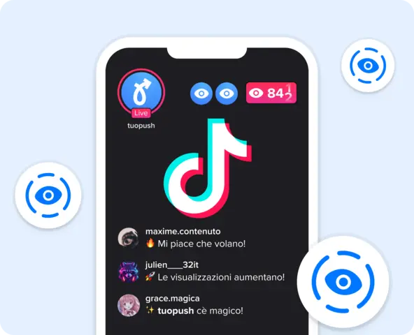 TikTok Spettatori live