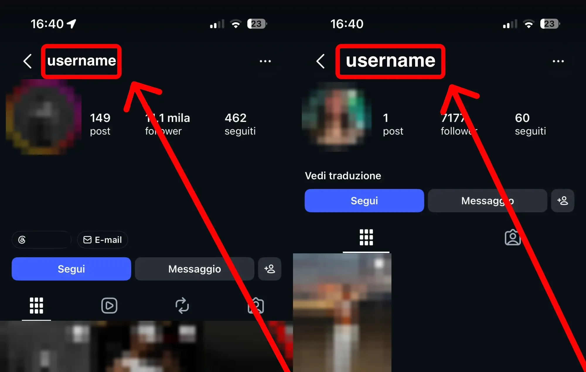 Comprare visualizzazioni Instagram: guida con screenshot – dove trovare il tuo nome utente o il link del profilo Instagram