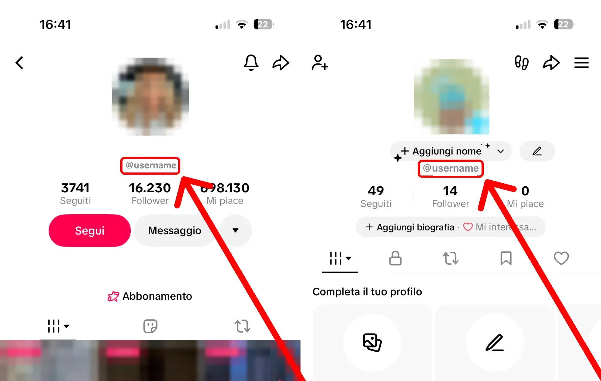 Comprare pacchetti TikTok: guida con screenshot – dove trovare il tuo nome utente o il link del profilo TikTok