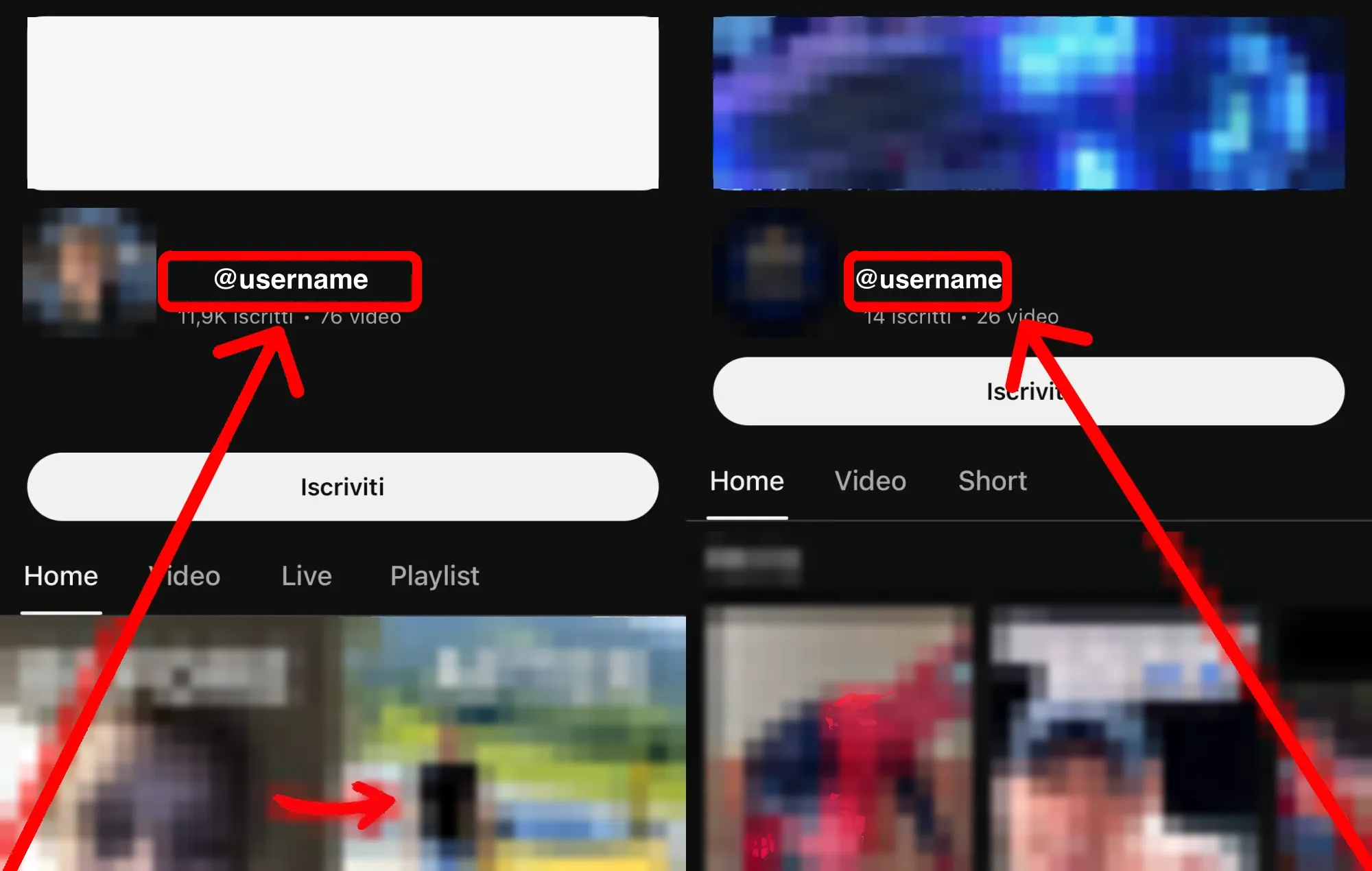 Comprare visualizzazioni YouTube: guida con screenshot – dove trovare il tuo nome utente o il link del profilo YouTube