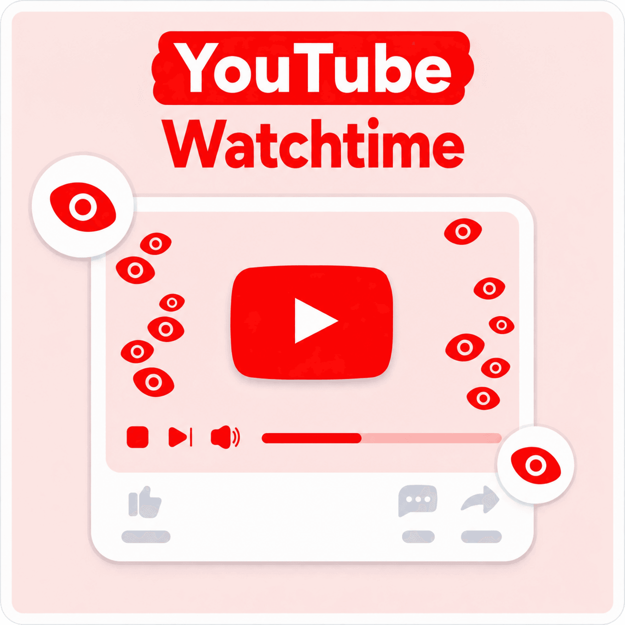 Acquista ore di visualizzazione YouTube Mockup