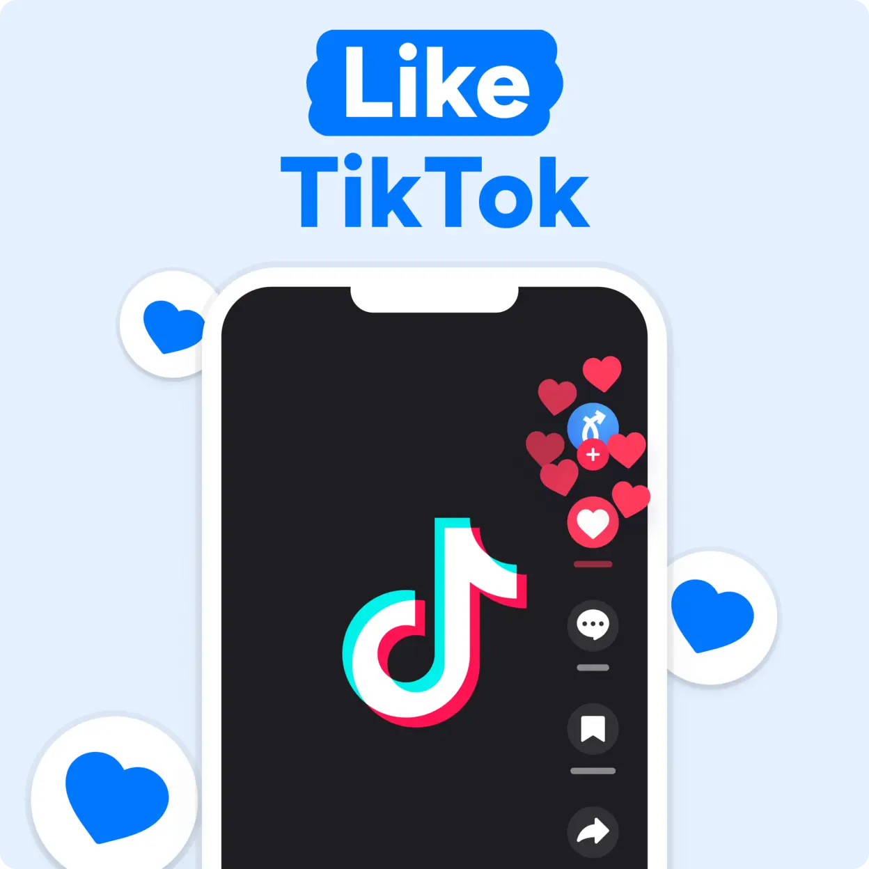 Acquista Like TikTok Mockup