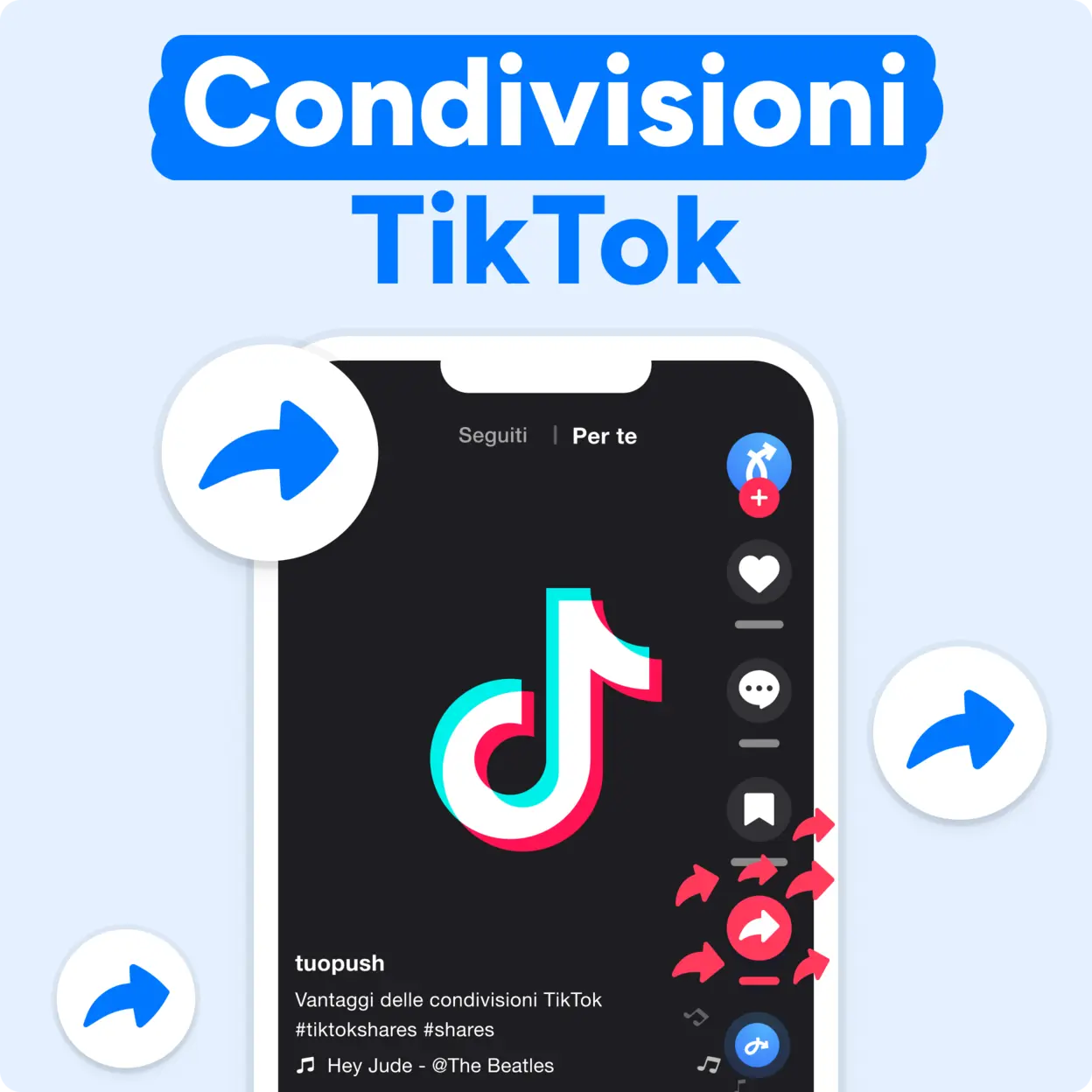 Compra condivisioni TikTok Mockup