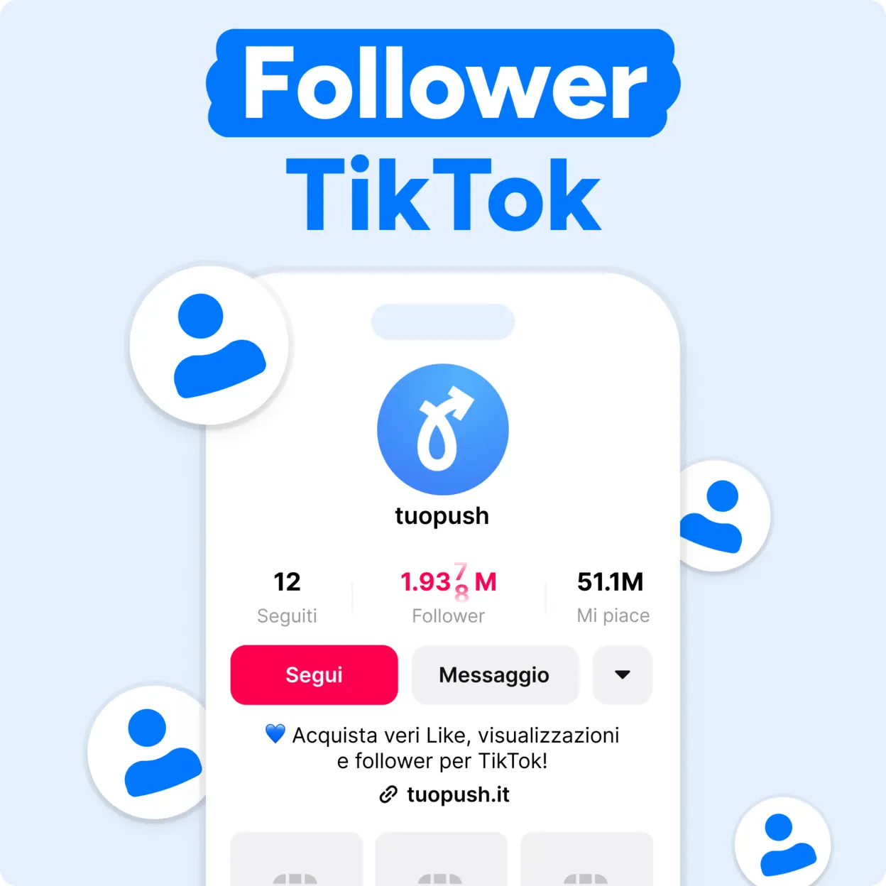 Compra follower TikTok Mockup