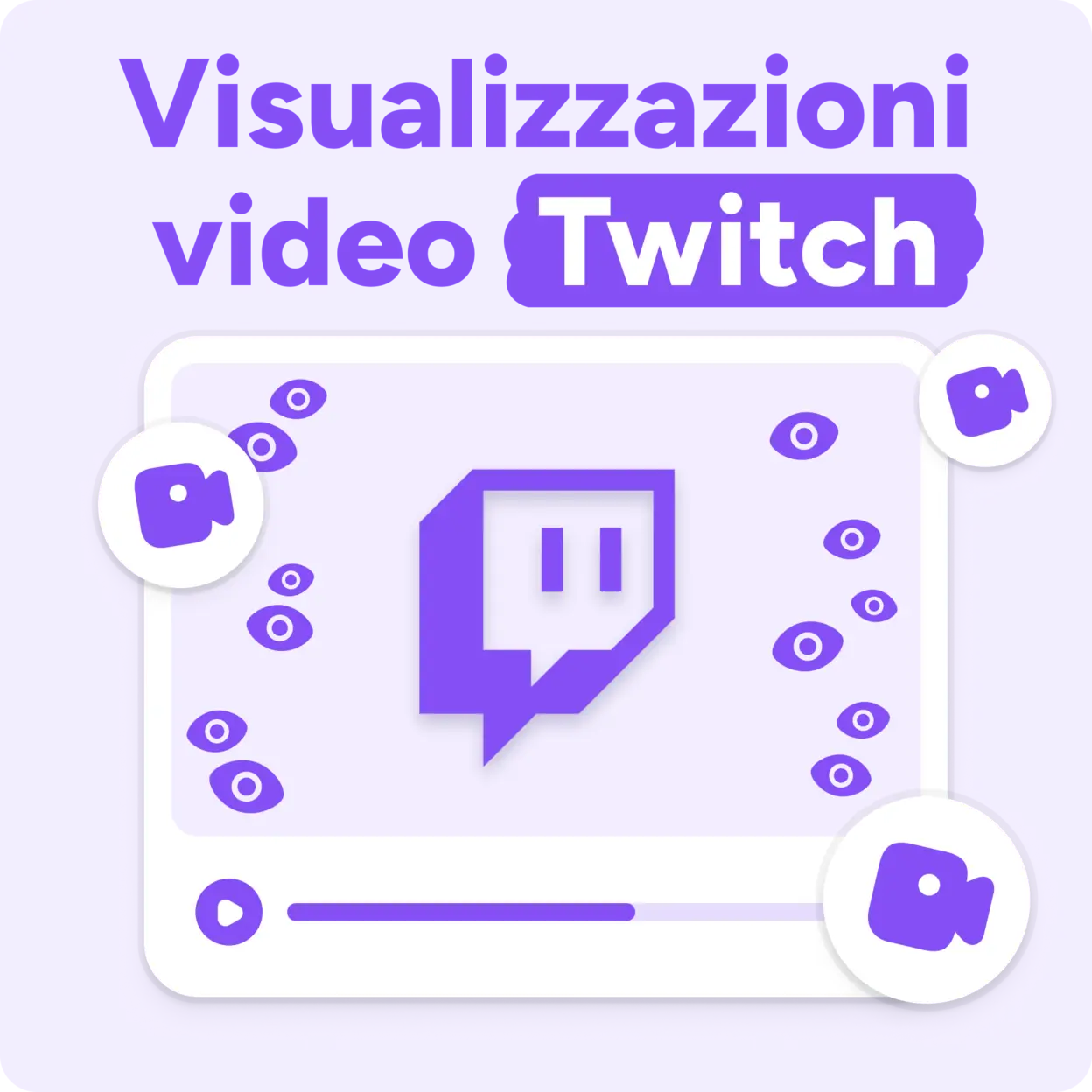 Acquista Visualizzazioni video Twitch Mockup