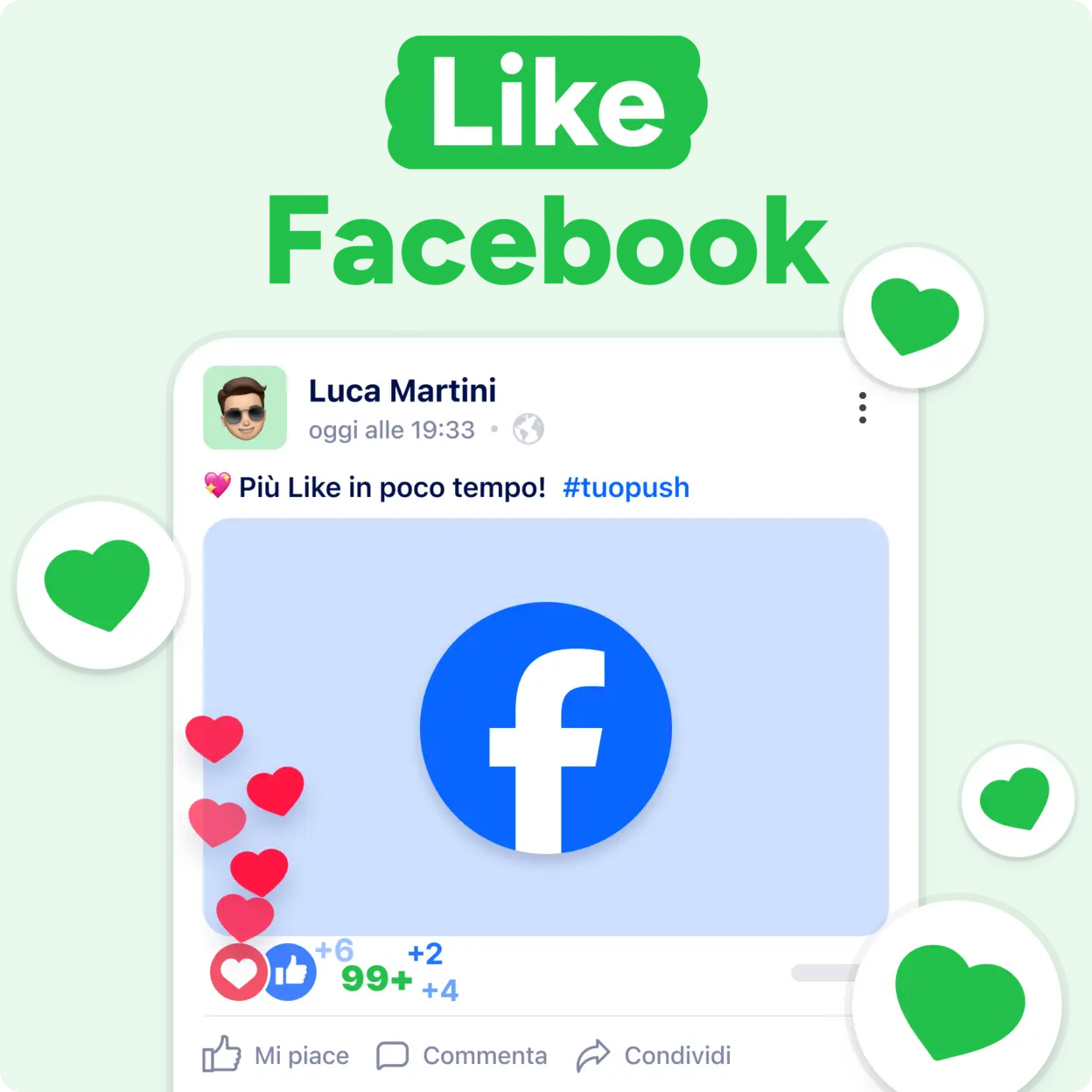 Acquista Like Facebook Mockup